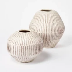 Small Carved Cream Vase - Threshold™ Designed With Studio McGee -Threshold Home Outlet Store GUEST bf468da8 6a4d 4db6 9500 708e4ce7b4b5
