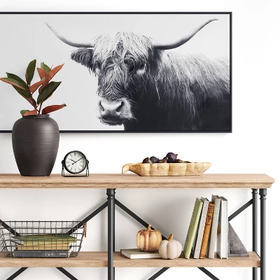 47" X 24" Highland Cow Framed Canvas - Threshold™ 1 47" X 24" Highland Cow Framed Canvas - Threshold™