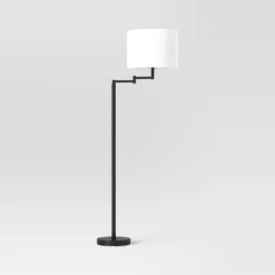 Metal Column Swing Arm Floor Lamp Black - Threshold™ -Threshold Home Outlet Store GUEST c21ce950 97a7 429f 923d d0cc29f2e74d