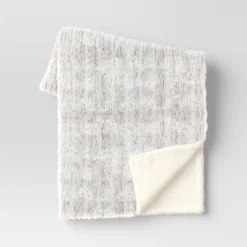 Tipped Snow Leopard Faux Fur Reversible Throw Blanket - Threshold™ -Threshold Home Outlet Store GUEST c303768f cfca 4ae0 bbca c059d0efc6f0