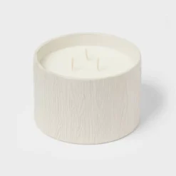 Textured Straight Side Ceramic Vanilla Pumpkin Candle White - Threshold™ -Threshold Home Outlet Store GUEST c83f7ca8 e5f6 4819 98d2 08162f587614