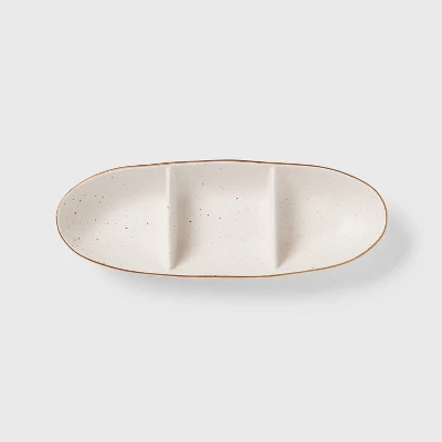 Ceramic Sectioned Serving Bowl Ivory - Threshold™ 2 Ceramic Sectioned Serving Bowl Ivory - Threshold™ - Image 2
