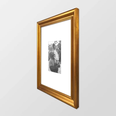 Wood Antique Wall Frame Brass - Threshold™ 1 Wood Antique Wall Frame Brass - Threshold™