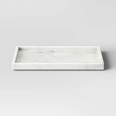 Rectangle Marble Tray White - Threshold™ 2 Rectangle Marble Tray White - Threshold™ - Image 2