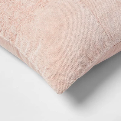 Oversized Washed Pieced Chenille Lumbar Throw Pillow - Threshold™ 3 Oversized Washed Pieced Chenille Lumbar Throw Pillow - Threshold™ - Image 3