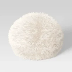 Long Faux Fur Round Throw Pillow - Threshold™ -Threshold Home Outlet Store GUEST d82dbe35 b8b9 4390 b987 ed4324df2419