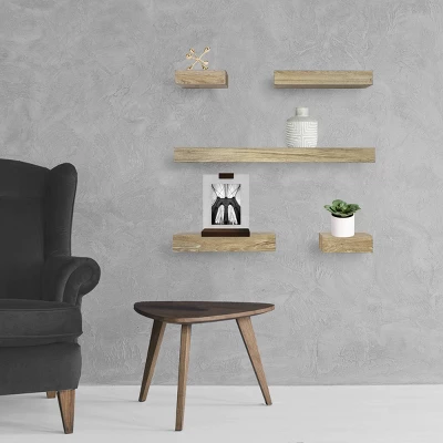 Set Of 5 Wall Shelf Natural - Project 62™ 4 Set Of 5 Wall Shelf Natural - Project 62™ - Image 4