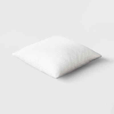Textural Solid Square Throw Pillow Ivory - Threshold™ 2 Textural Solid Square Throw Pillow Ivory - Threshold™ - Image 2