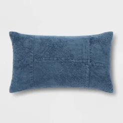Oversized Washed Pieced Chenille Lumbar Throw Pillow - Threshold™ 11 Oversized Washed Pieced Chenille Lumbar Throw Pillow - Threshold™ -Threshold Home Outlet Store GUEST d980903f 12ef 4419 bbfe 37e2ac05e448