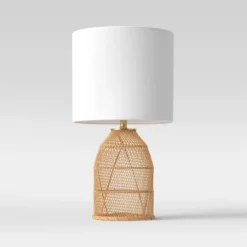 Rattan Diagonal Weave Table Lamp Tan - Opalhouse™ -Threshold Home Outlet Store GUEST dae93eeb ddb7 44ce 88df 301a4b240217
