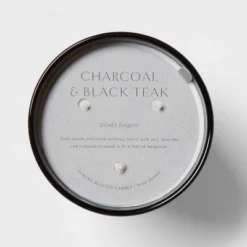 Colored Vase Glass With Dustcover & Black Teak Candle Black - Threshold™ 10 Colored Vase Glass With Dustcover & Black Teak Candle Black - Threshold™ -Threshold Home Outlet Store GUEST db5f0a77 3d4b 4811 aeb9 5e16fded9c82