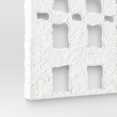 30" X 22" Metal And Paper Pulp Geometric Wall Sculpture Off-White - Threshold™ 3 30" X 22" Metal And Paper Pulp Geometric Wall Sculpture Off-White - Threshold™ - Image 3