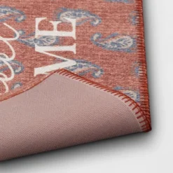 1'8"x2'10" Washable 'Home Sweet Home' Paisley Accent Rug Red - Threshold™ 5 1'8"x2'10" Washable 'Home Sweet Home' Paisley Accent Rug Red - Threshold™ -Threshold Home Outlet Store GUEST de5a0185 8535 439e b19b 08e535a4853c