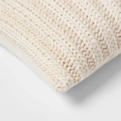 Oversized Chunky Rib Knit With Linen Reverse Throw Pillow - Threshold™ -Threshold Home Outlet Store GUEST df64c20f d6f6 4a7a 8dcf bec3e7e02542