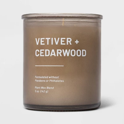 Glass Jar Vetiver And Cedarwood Candle Brown - Threshold™ 4 Glass Jar Vetiver And Cedarwood Candle Brown - Threshold™ - Image 4