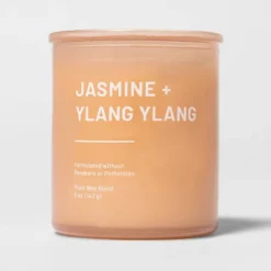 Glass Jar Jasmine And Ylang Candle Orange - Threshold™ -Threshold Home Outlet Store GUEST e0062fa1 a715 4c57 8af9 3bb2b339e1cb
