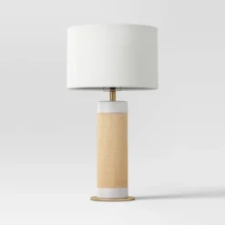 Ceramic Table Lamp With Natural Wrap White - Threshold™ -Threshold Home Outlet Store GUEST e01250f9 e0e6 4ca1 99cd e9e54fdd259d