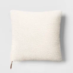 Oversized Teddy Boucle Toss Square Throw Pillow - Threshold™ -Threshold Home Outlet Store GUEST e07367cc c6aa 4de9 aa04 070628f470ca