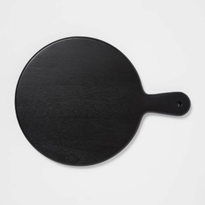 16" X 12" Acacia Modern Serving Board Black - Threshold™ 2 16" X 12" Acacia Modern Serving Board Black - Threshold™ - Image 2