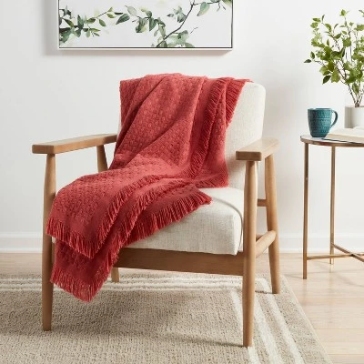 Solid Woven Throw Blanket Pink - Threshold™ 1 Solid Woven Throw Blanket Pink - Threshold™