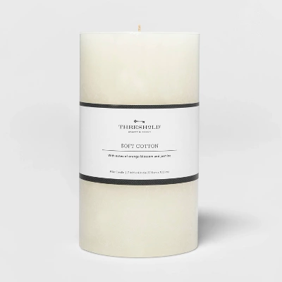 Pillar Candle Soft Cotton White - Threshold™ 6 Pillar Candle Soft Cotton White - Threshold™ - Image 6
