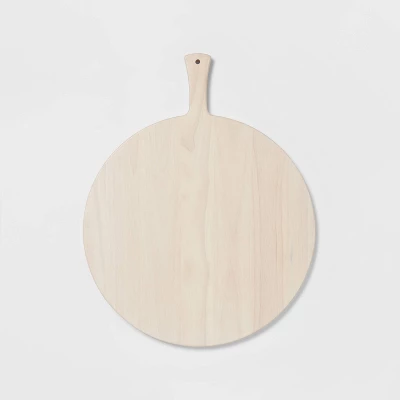 14" Rubberwood White Washed Round Serving Board - Threshold™ 2 14" Rubberwood White Washed Round Serving Board - Threshold™ - Image 2