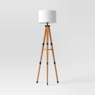 Tripod Floor Lamp With Shelf Brown Wood - Threshold™ 5 Tripod Floor Lamp With Shelf Brown Wood - Threshold™ - Image 5