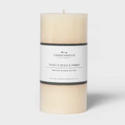 Pillar Vanilla Bean And Amber Candle - Threshold™ -Threshold Home Outlet Store GUEST f0fb149d a7fe 4d80 a1f4 26fca408bd81