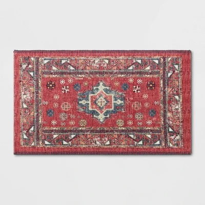 Vintage Persian Medallion Kitchen Rug Red - Threshold™ 4 Vintage Persian Medallion Kitchen Rug Red - Threshold™ - Image 4