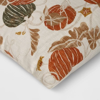 Printed Pumpkin Square Throw Pillow - Threshold™ 3 Printed Pumpkin Square Throw Pillow - Threshold™ - Image 3