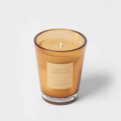 Colored Vase Glass With Dustcover Tobacco And Bergamot Candle Yellow - Threshold™ 12 Colored Vase Glass With Dustcover Tobacco And Bergamot Candle Yellow - Threshold™ -Threshold Home Outlet Store GUEST f2d322ed 7929 4fe4 80ce 3b86e1456d1f