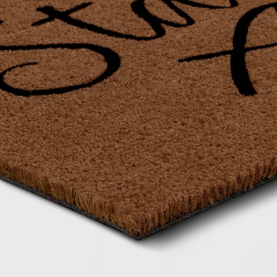 1'6"x2'6" Stay Awhile Coir Doormat Natural - Threshold™ 2 1'6"x2'6" Stay Awhile Coir Doormat Natural - Threshold™ - Image 2