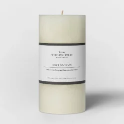 Pillar Candle Soft Cotton White - Threshold™ 9 Pillar Candle Soft Cotton White - Threshold™ -Threshold Home Outlet Store GUEST f4713196 2100 4643 9a46 22b33129a00c