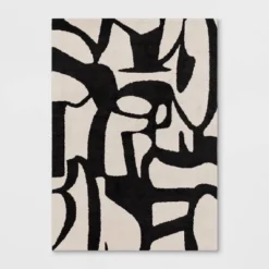 Abstract Inkblot Rug Black/White - Threshold™ -Threshold Home Outlet Store GUEST f515f58c 4fc4 473d 8b9e f1ee81b22a0b