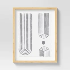 (Set Of 2) 16" X 20" Curve Lines Framed Under Glass Black - Threshold™ -Threshold Home Outlet Store GUEST f6890c67 a983 4e7b bea1 31c0252a6c35