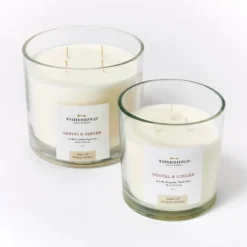 Clear Glass Santal & Ginger Candle White - Threshold™ Designed With Studio McGee -Threshold Home Outlet Store GUEST f8468f42 e11b 4265 be90 0b4528f7c8a3