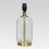Bubble Glass With Brass Detail Small Lamp Base Clear - Threshold™