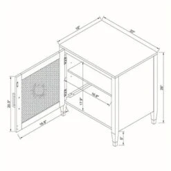 Duxbury Nightstand With Storage Black - Threshold™ -Threshold Home Outlet Store GUEST fab1f540 5194 47ad 89df 62ec8264ae2c