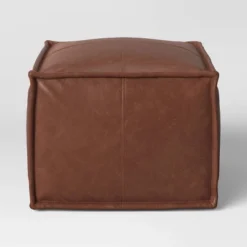 Earl Faux Leather French Seam Ottoman - Threshold™ 6 Earl Faux Leather French Seam Ottoman - Threshold™ -Threshold Home Outlet Store GUEST fd85c80c 28fa 450f 891c de0a371ca7e6
