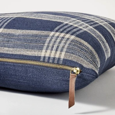 Woven Plaid Square Throw Pillow With Zipper Pull - Threshold™ Designed With Studio McGee 3 Woven Plaid Square Throw Pillow With Zipper Pull - Threshold™ Designed With Studio McGee - Image 3